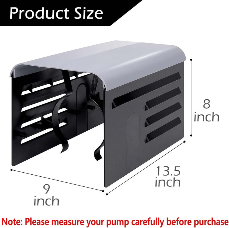 RunNico 2 Pack Pool Pump Covers for Outside Units - ABS Adjustable Pool Pump Motor Cover - Swimming Pool Motor Cover for Above Ground Protection - Image 2